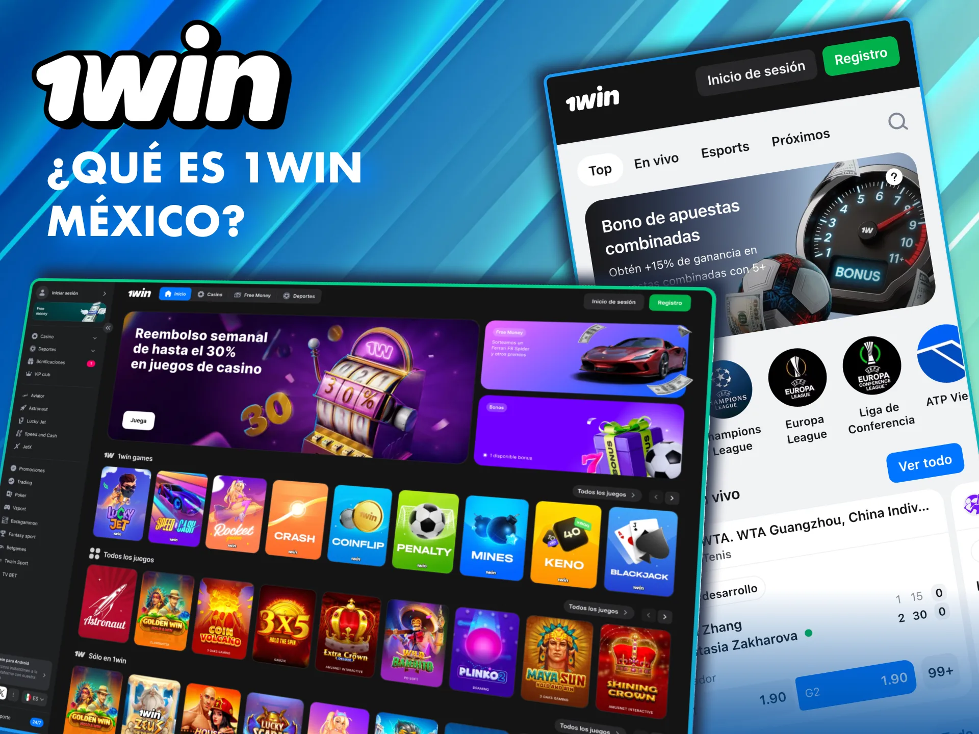 Juegos de casino y apuestas deportivas en 1Win México.